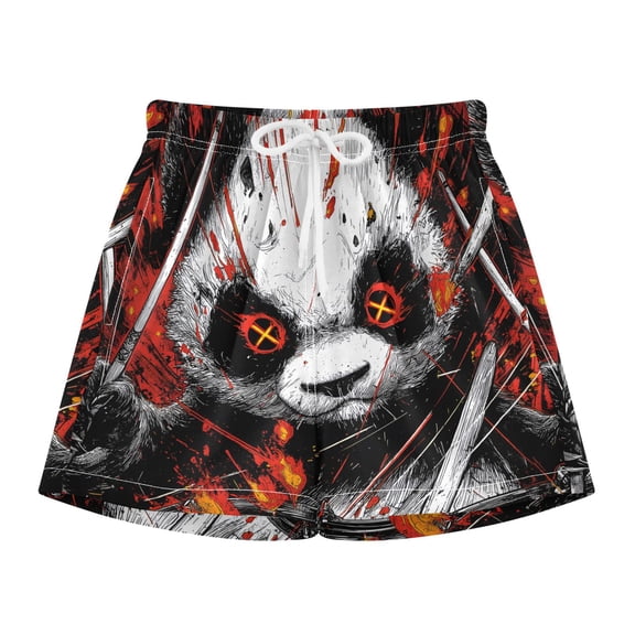 BZSMCE Swim Shorts Panda For Quick-Dry Shorts With Anti-Chafe Liner