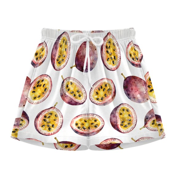 BZSMCE Swim Shorts Purple Passion Fruit Pattern For Quick-Dry Shorts With Anti-Chafe Liner