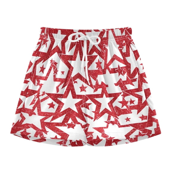 BZSMCE Swim Shorts Retro Stars Pattern For Quick-Dry Shorts With Anti-Chafe Liner