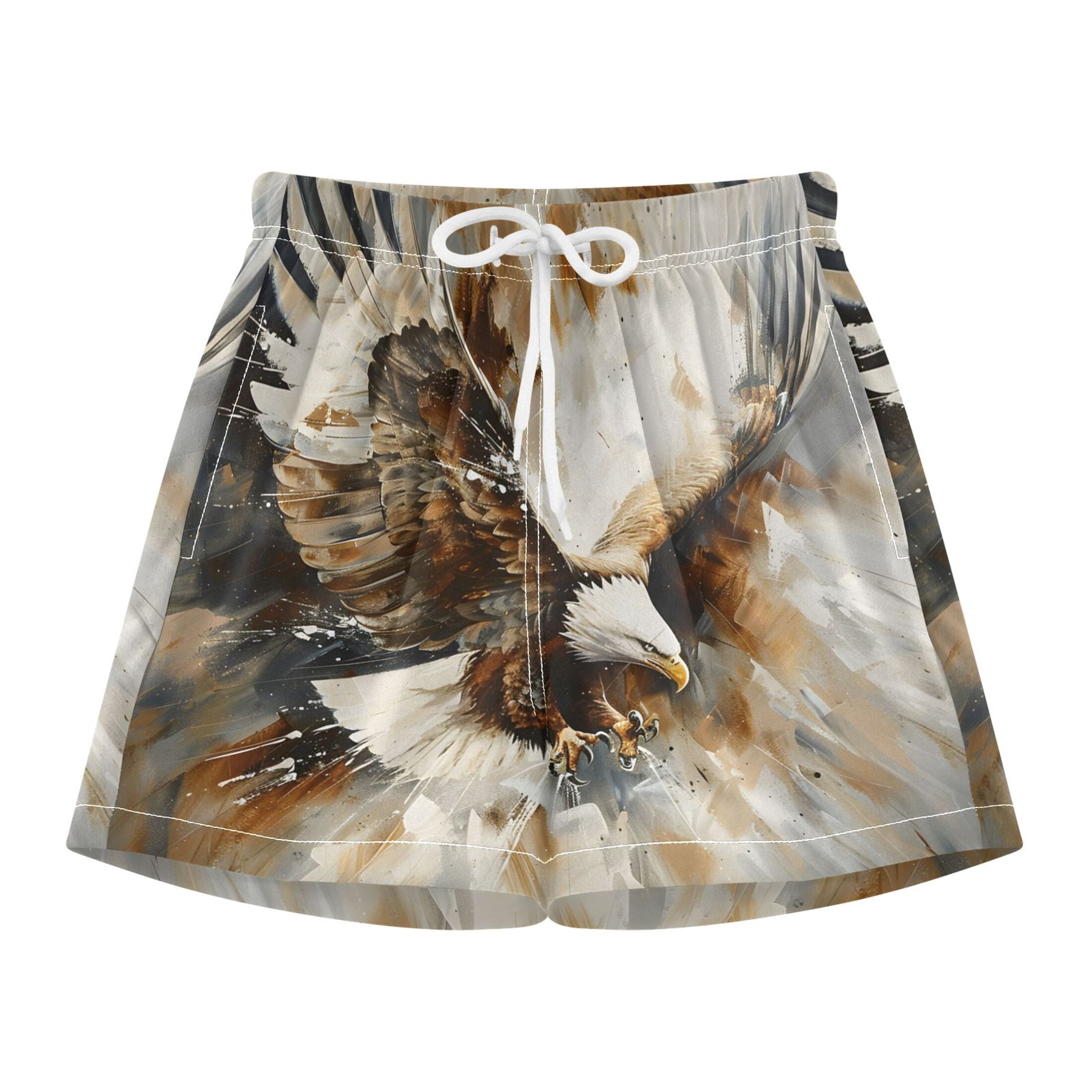 BZSMCE Swim Shorts Sea Eagle Oil Painting For Quick-Dry Shorts With ...