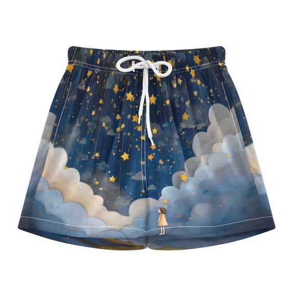 BZSMCE Swim Shorts Star Girl For Quick-Dry Shorts With Anti-Chafe Liner