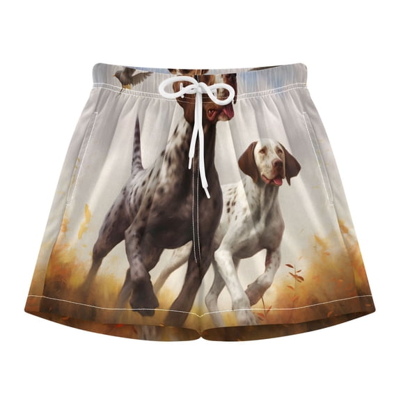 BZSMCE Swim Shorts Three German Shorthaired Pointer Dogs For Quick-Dry Shorts With Anti-Chafe Liner