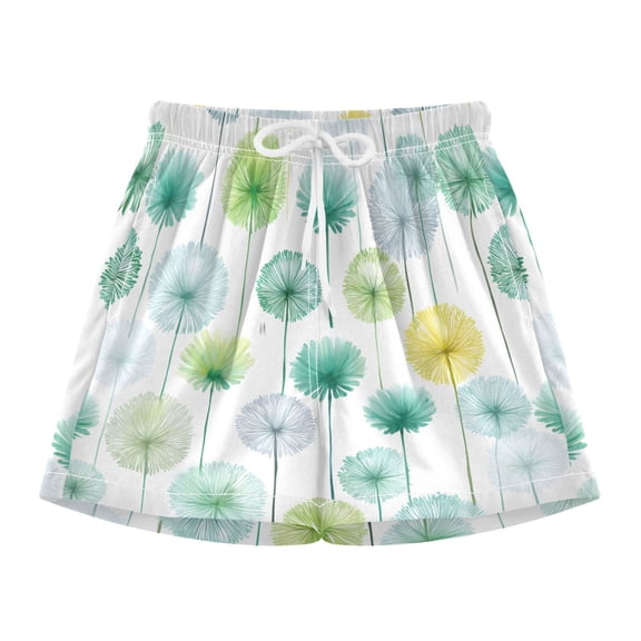 BZSMCE Swim Shorts Watercolor Dandelion Pattern For Quick-Dry Shorts With Anti-Chafe Liner