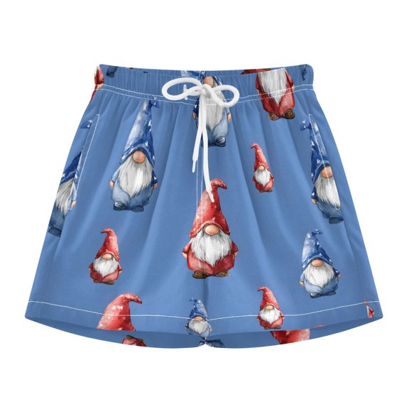 BZSMCE Swim Shorts in Red White and Blue Pattern For Quick-Dry Shorts With Anti-Chafe Liner