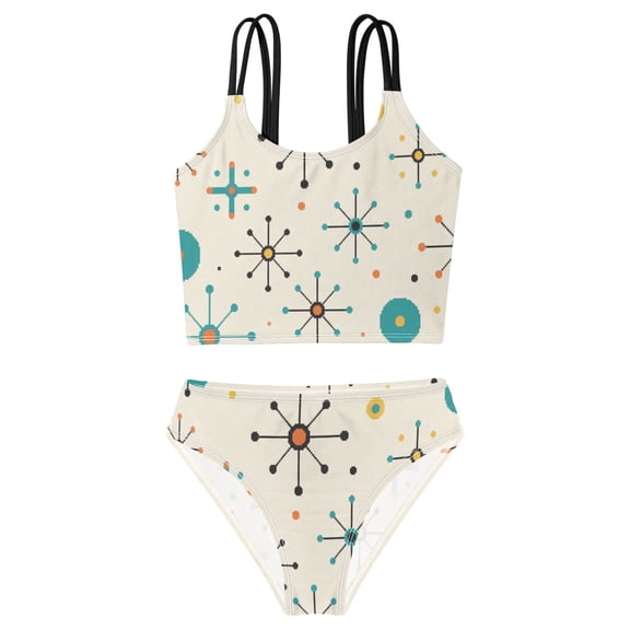 BZSMCE Swimsuit 2-Piece Tank Swimming Wear Quick Dry Bathing Suit-207018933 Printed