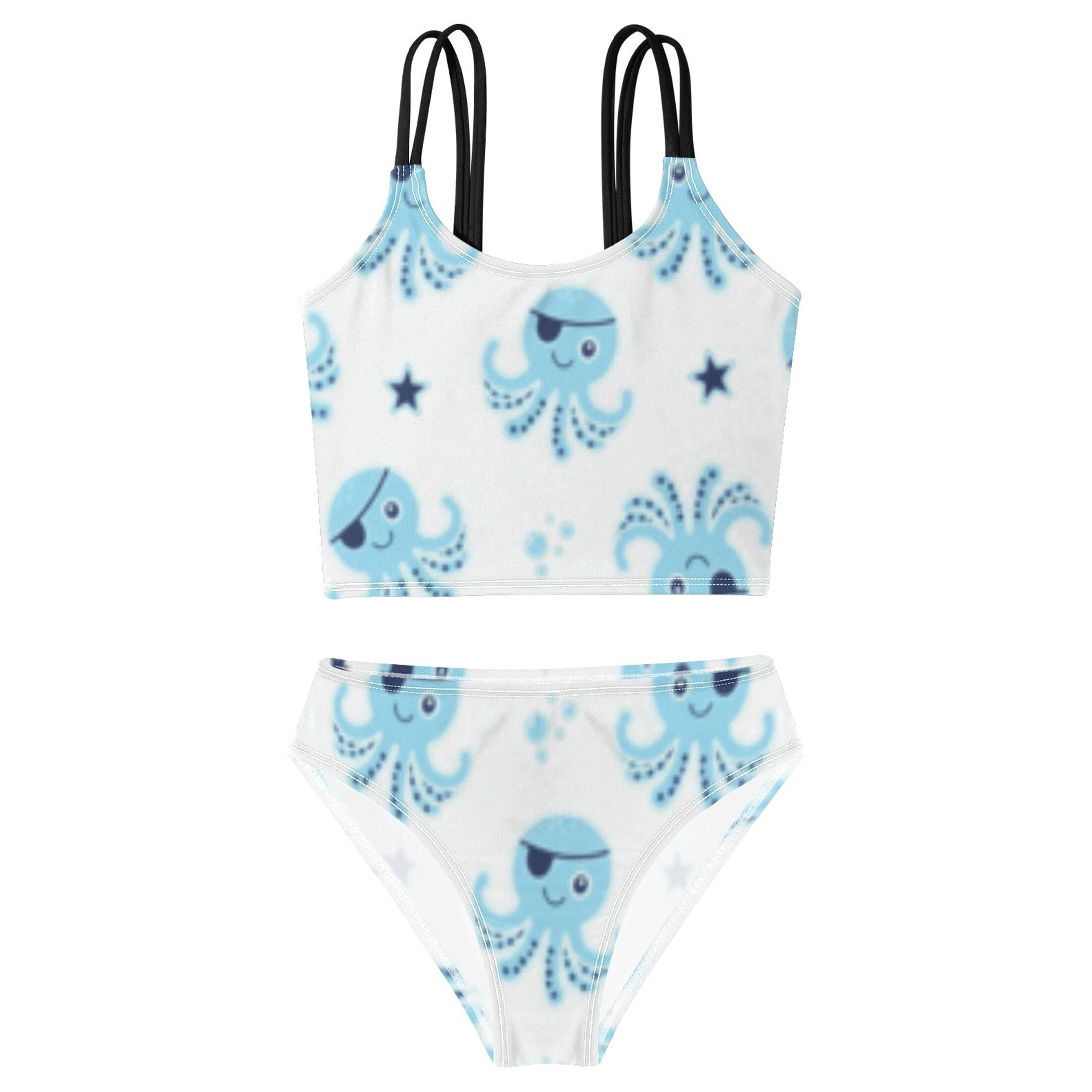 BZSMCE Swimsuit 2-Piece Tank Swimming Wear Quick Dry Bathing Suit-Blue ...