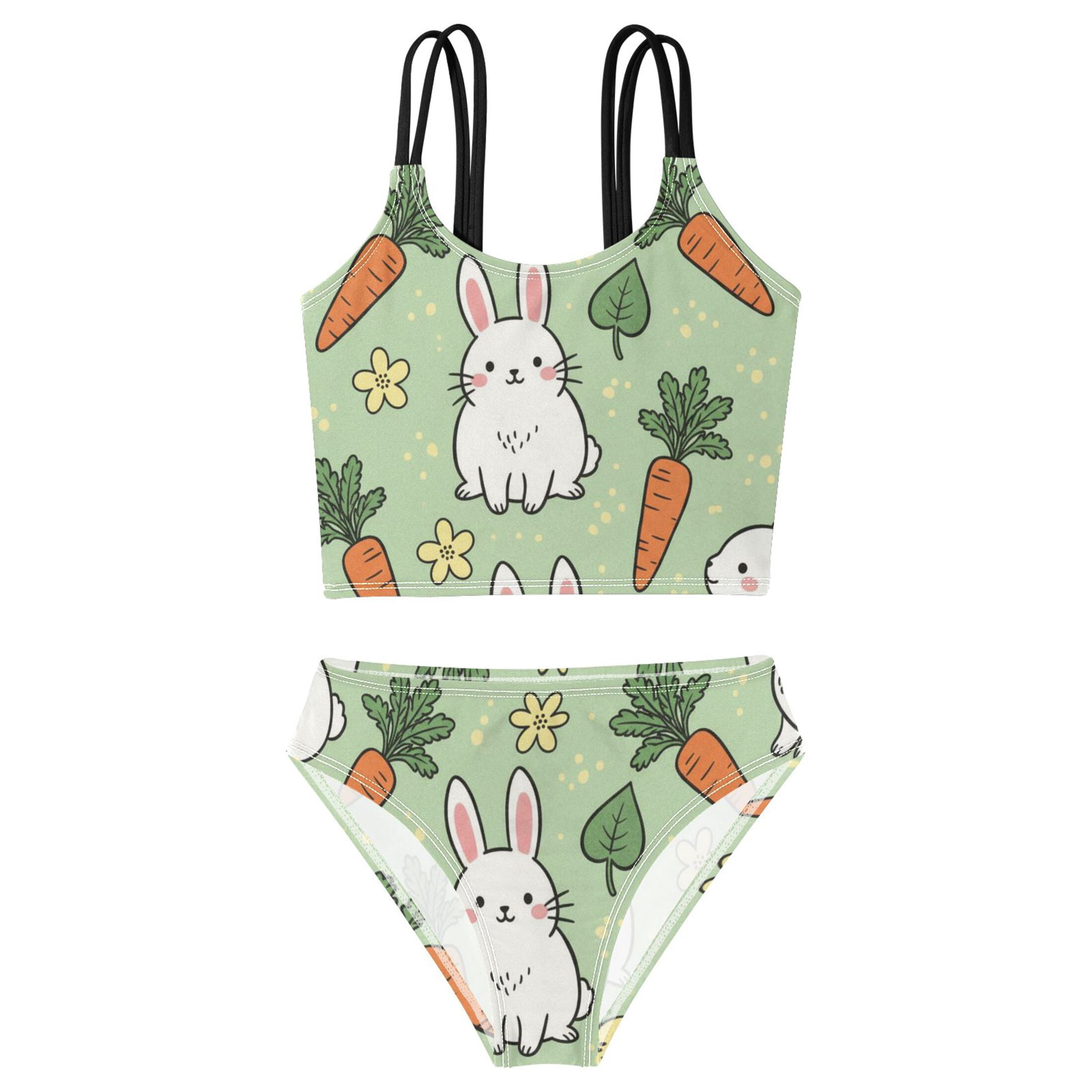 BZSMCE Swimsuit 2-Piece Tank Swimming Wear Quick Dry Bathing Suit-Bunny ...