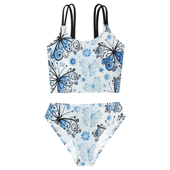 BZSMCE Swimsuit 2-Piece Tank Swimming Wear Quick Dry Bathing Suit-Sky ...