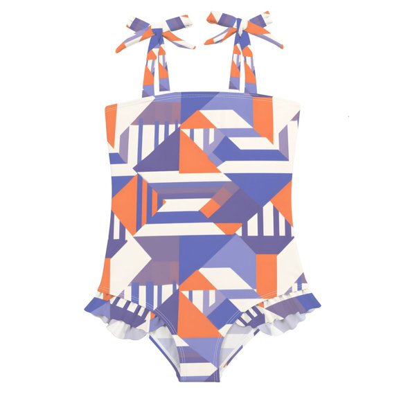 BZSMCE Swimsuit One Piece swimwear Abstract Pattern of Pattern