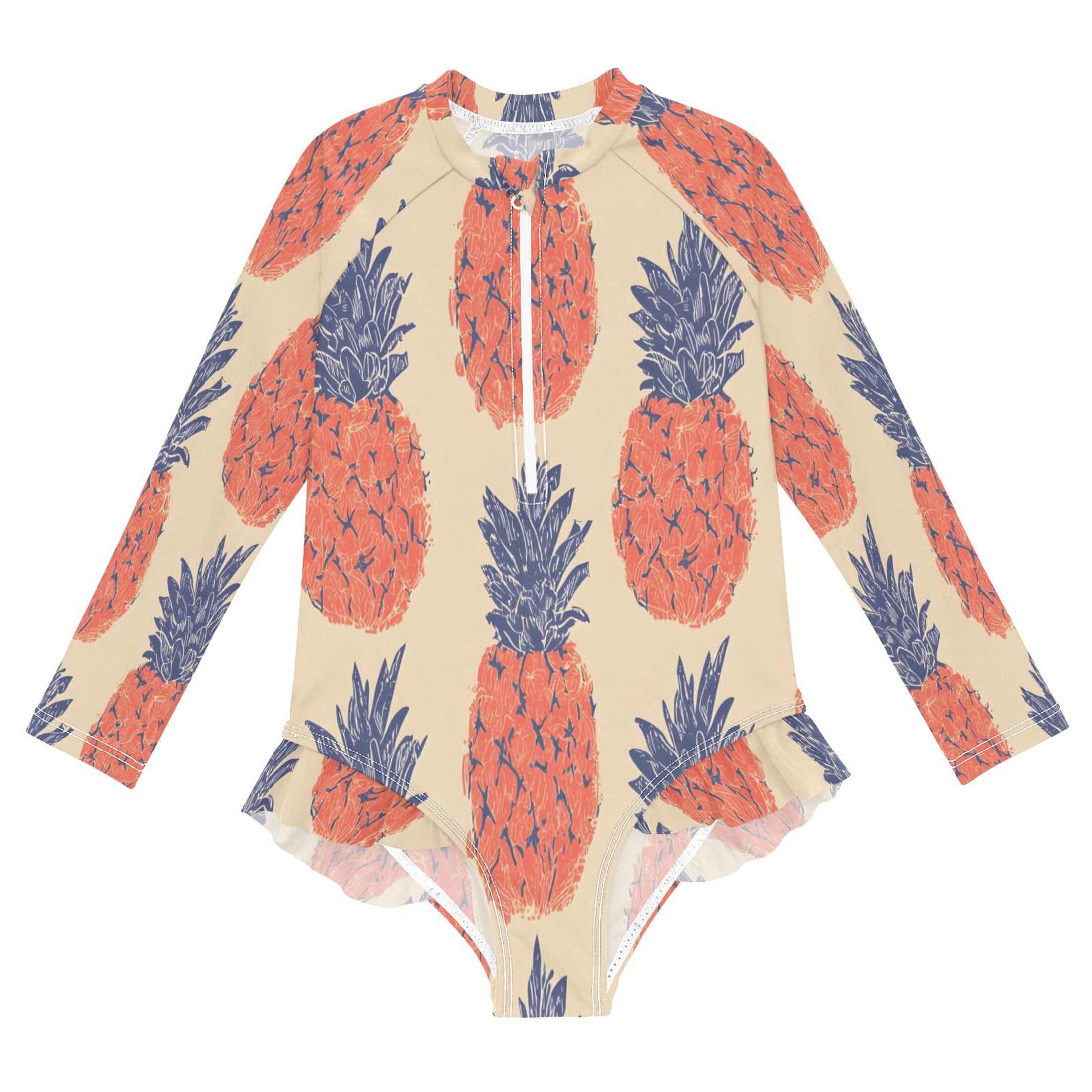 BZSMCE Swimwear Pattern Tile Color Pineapple Tile Pattern For Long ...