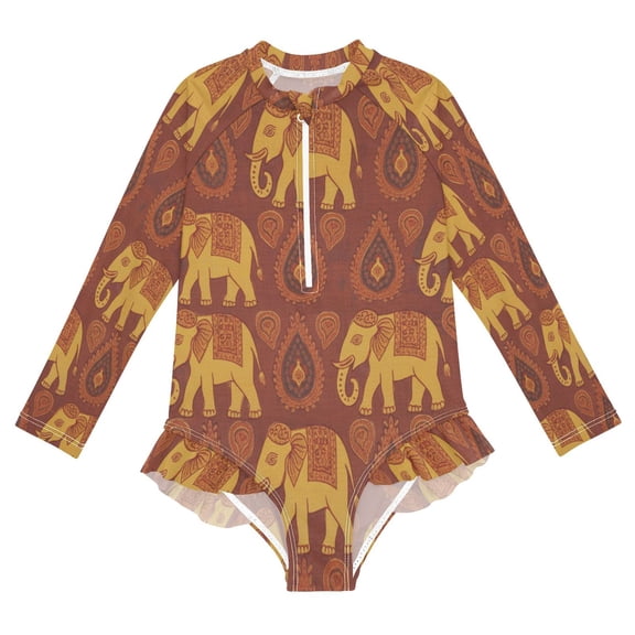 BZSMCE Swimwear We(624) For Long Sleeve One-Piece Swimsuit UPF 50 And UV Protection Quick Dry Chlorine ResistantWe(624) Pattern