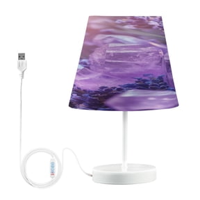 BZSMCE Table Lamp Creative Amethyst Crystals in Bloom Pattern Simple Pattern Night Light