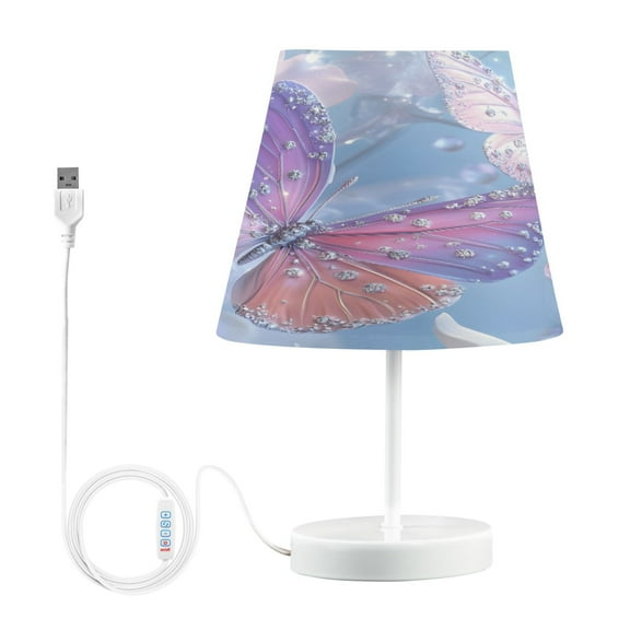 BZSMCE Table Lamp Creative Aqua Sparkle Butterfly Pattern Simple Pattern Night Light