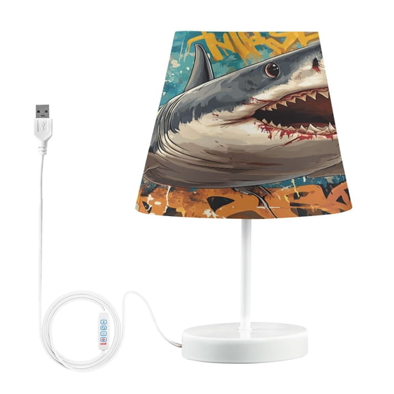 BZSMCE Table Lamp Creative Attack Sharks Pattern Simple Pattern Night Light