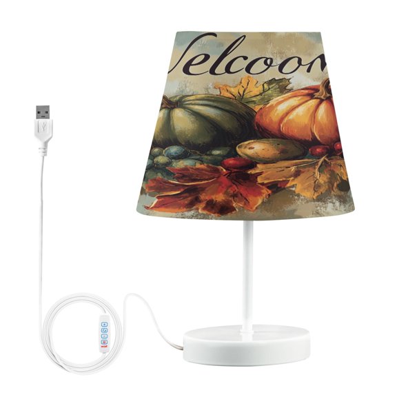 BZSMCE Table Lamp Creative Autumn Pumpkin Pattern Simple Pattern Night Light
