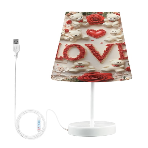 YAZAOO Table Lamp Creative Bears Of Affection Pattern Simple Pattern Night Light