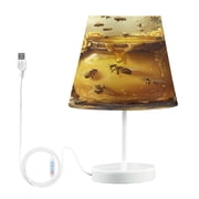BZSMCE Table Lamp Creative Bee Take Honey Simple Pattern Night Light