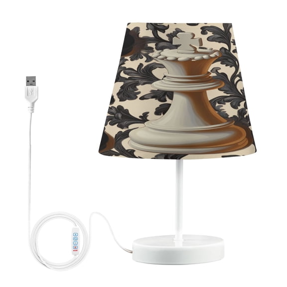 BZSMCE Table Lamp Creative Black and White Checkers Pattern Simple Pattern Night Light