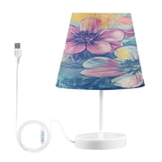 BZSMCE Table Lamp Creative Blooming Hues Pattern Simple Pattern Night Light