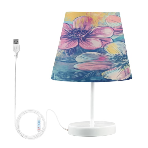 BZSMCE Table Lamp Creative Blooming Hues Pattern Simple Pattern Night Light