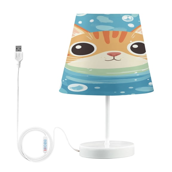 BZSMCE Table Lamp Creative Bubbly Kitten Splash Pattern Simple Pattern Night Light