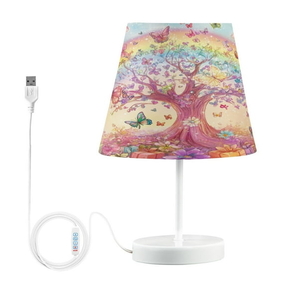 BZSMCE Table Lamp Creative Butterfly Tree with Gifts Simple Pattern Night Light