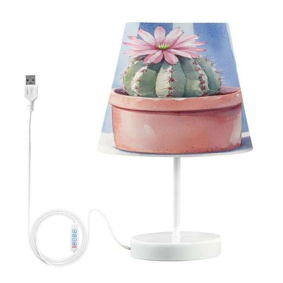 BZSMCE Table Lamp Creative Cactus in Pot Simple Pattern Night Light