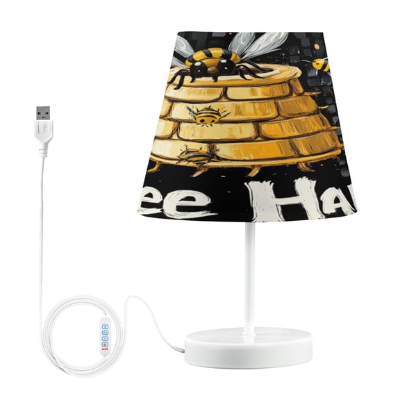 BZSMCE Table Lamp Creative Cartoon Bee Pattern Simple Pattern Night Light