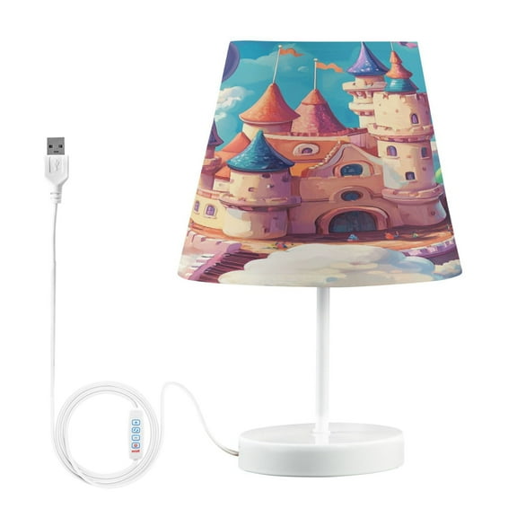 BZSMCE Table Lamp Creative Cartoon Candy Castle Painting Simple Pattern Night Light