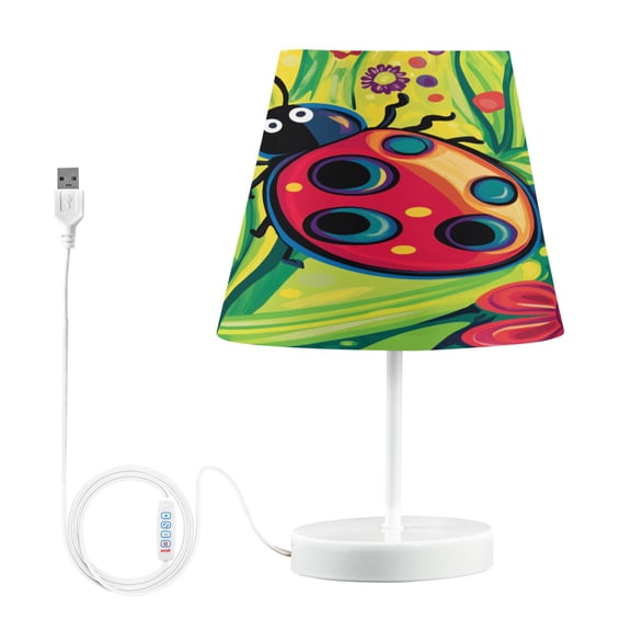 BZSMCE Table Lamp Creative Cartoon Ladybug Simple Pattern Night Light