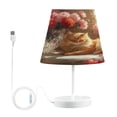 thumbnail image 1 of BZSMCE Table Lamp Creative Cat Resting Near Flowers Simple Pattern Night Light, 1 of 8