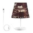 thumbnail image 1 of BZSMCE Table Lamp Creative Cats Wearing Scarves Simple Pattern Night Light, 1 of 8
