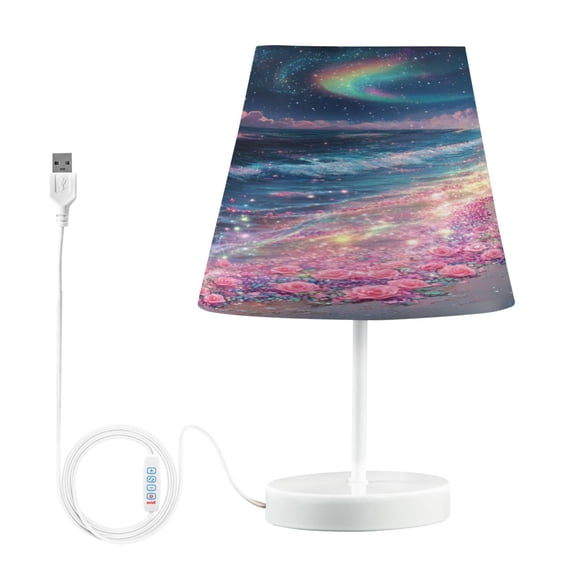 BZSMCE Table Lamp Creative Celestial Beach Dream Pattern Simple Pattern Night Light