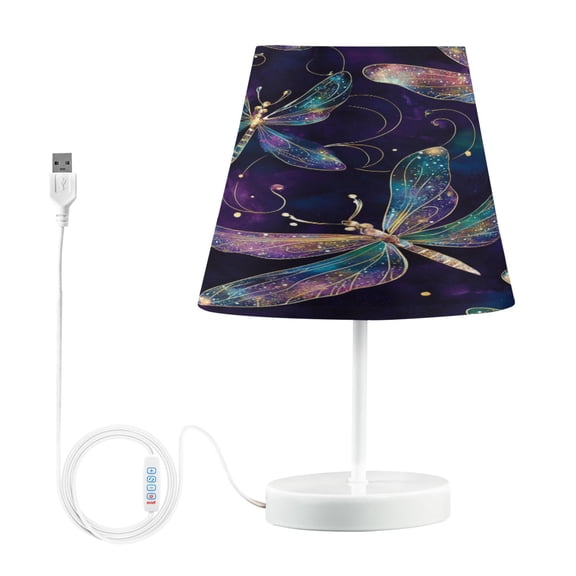 BZSMCE Table Lamp Creative Celestial Dragonflies Pattern Simple Pattern Night Light