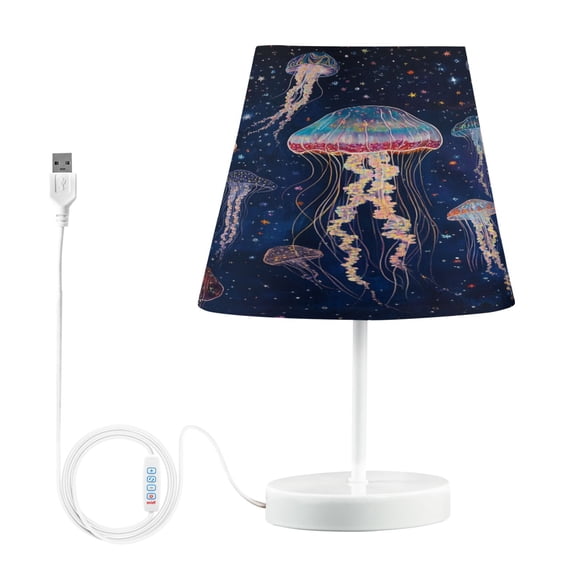 BZSMCE Table Lamp Creative Celestial Jellyfish Dance Pattern Simple Pattern Night Light