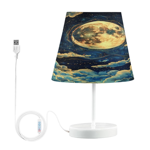 BZSMCE Table Lamp Creative Celestial Moonlit Dream Pattern Simple Pattern Night Light