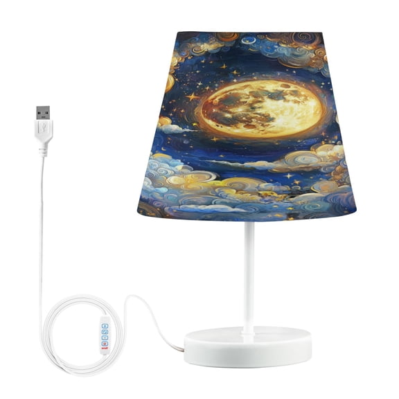 BZSMCE Table Lamp Creative Celestial Whispers Pattern Simple Pattern Night Light