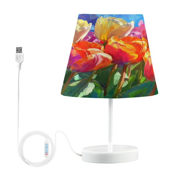 YAZAOO Table Lamp Creative Cheerful Flower Parade Pattern Simple Pattern Night Light