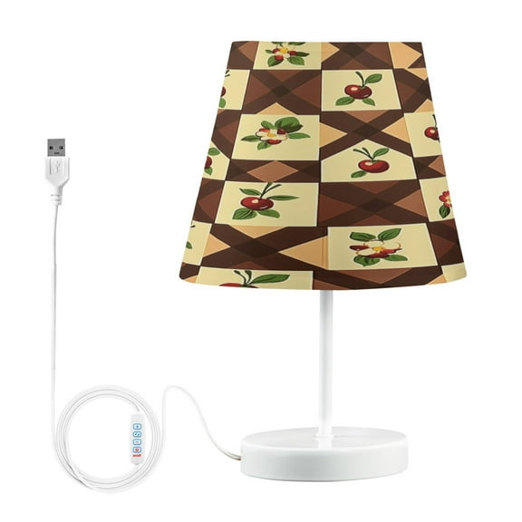 YAZAOO Table Lamp Creative Cherry Patchwork Pattern Simple Pattern Night Light