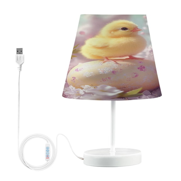 BZSMCE Table Lamp Creative Chick on Easter Egg Pattern Simple Pattern Night Light