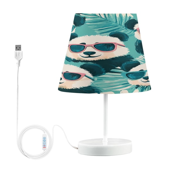 BZSMCE Table Lamp Creative Chillin' Pandas in Shades Pattern Simple Pattern Night Light