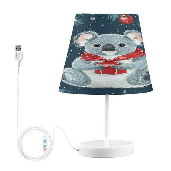 BZSMCE Table Lamp Creative Christmas Koalas Pattern Simple Pattern Night Light