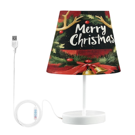 BZSMCE Table Lamp Creative Classical Caribou Horn Wreath Pattern Simple Pattern Night Light