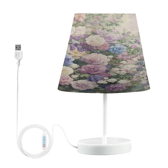 BZSMCE Table Lamp Creative Colorful Assortment Of Flowers Simple Pattern Night Light
