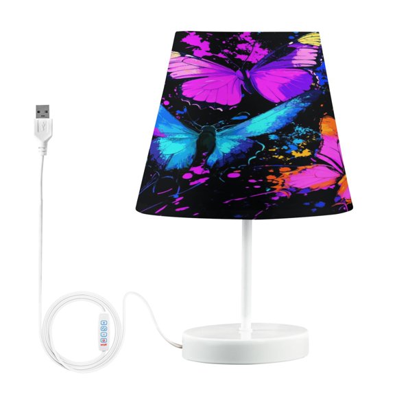 BZSMCE Table Lamp Creative Colorful Butterfly Symphony Pattern Simple Pattern Night Light