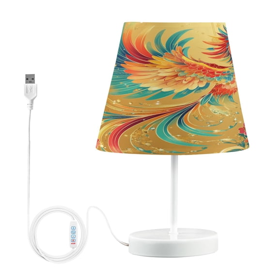 YAZAOO Table Lamp Creative Colorful Phoenix Pattern Simple Pattern Night Light
