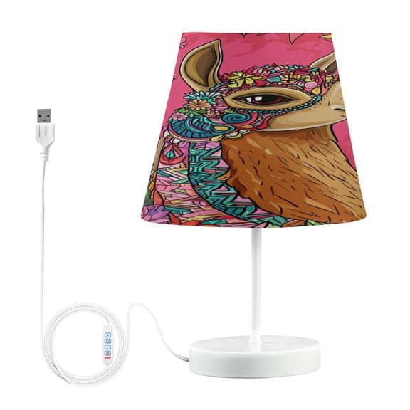 BZSMCE Table Lamp Creative Colorfull Alpaca Pattern Simple Pattern Night Light