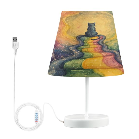 BZSMCE Table Lamp Creative Cosmic Adventure Ahead Pattern Simple Pattern Night Light