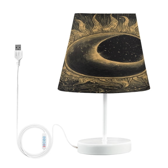 YAZAOO Table Lamp Creative Cosmic Sunburst Pattern Simple Pattern Night Light