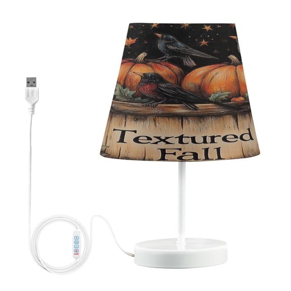 BZSMCE Table Lamp Creative Crow and Pumpkin Simple Pattern Night Light